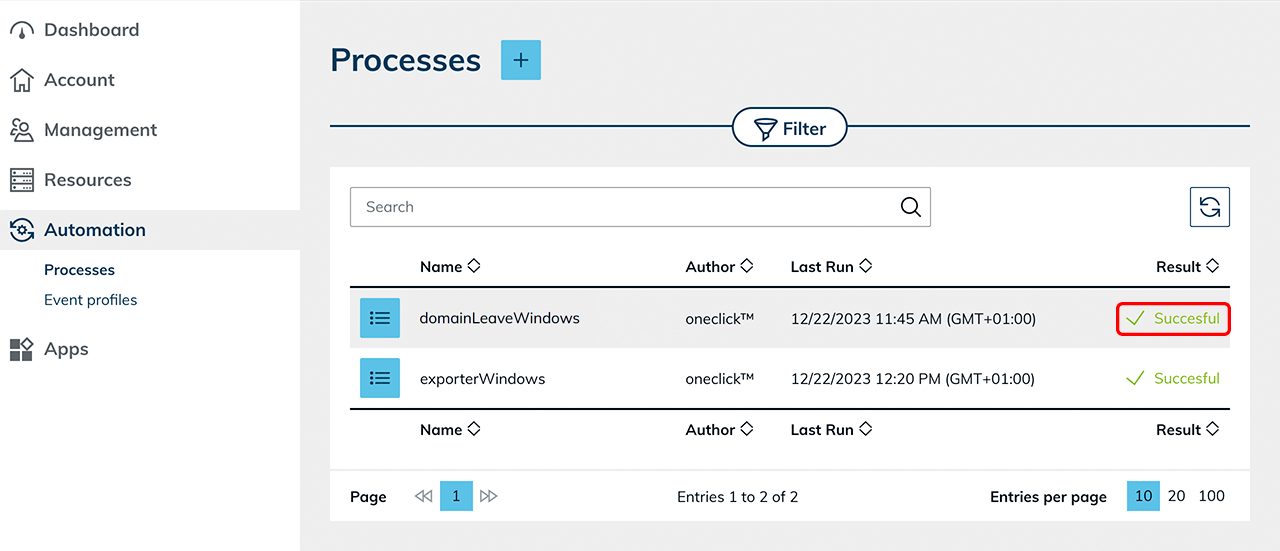 Process for removing the domain membership before deleting a clone VM