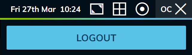 Menu with Logout option